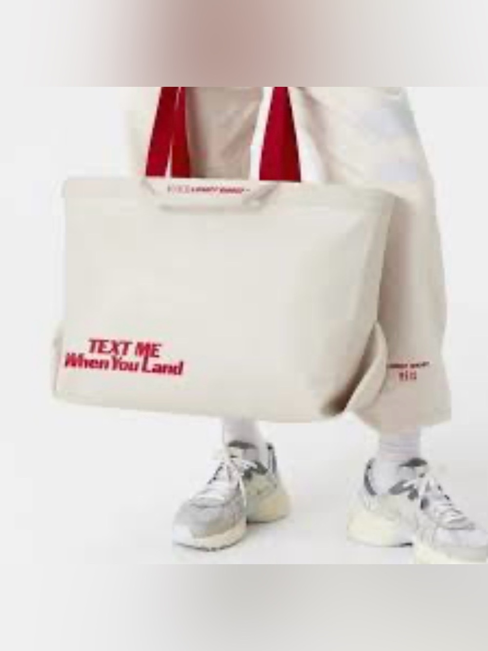 BEIS X Lonely Ghost (Limited Edition) « text me when you land” tote